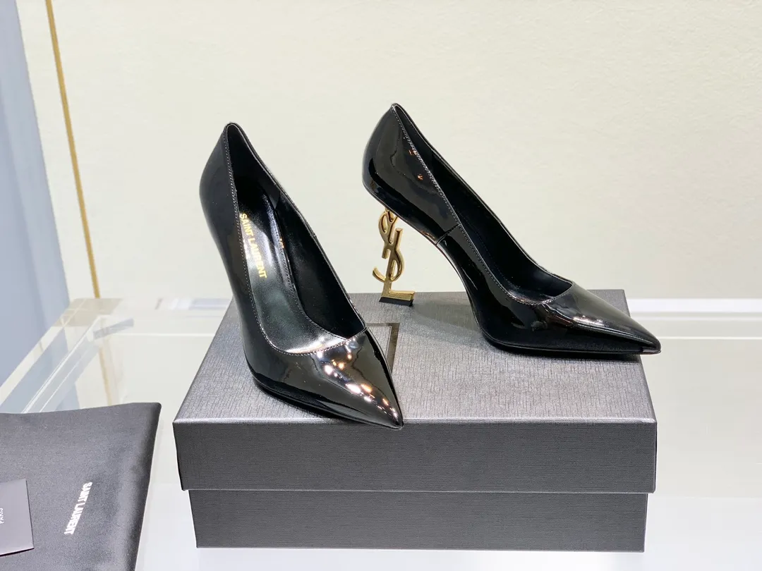 👟👟Ex-factory price 560👟👟 Women's shoes, women's clothing, ysl classic letter high heels, high-heeled shoes that are directly regarded as gods, elegant in capital letters! Selected imported calfskin material, crystal sheepskin lining, Italian imported cowhide sole, perfect shoe shape, fine routing, electroplated letter steel heels! Quality 35-39 (40 41 42 customized, non-refundable and non-exchangeable)